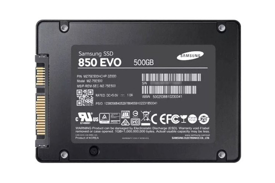 SSD disk Samsung 850 EVO 500GB SATA 2,5'' MZ-75E500 540/520MB/s