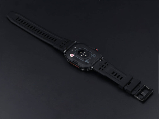 Nouveau Smartwatch GlacierX Lhotse Black + Bracelet GlacierX Grip Strap Nylon Black 22mm