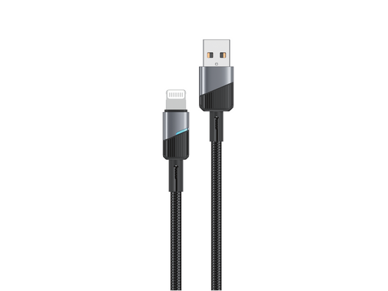 Nuevo cable Encore Energy USB-A Lightning cable QC PD para carga y transferencia de datos 100 cm trenzado negro EE101-L
