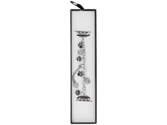 Нова браслет для смарт-годинника GlacierX Slider Clasp Little Paws Charm Bracelet Silver для Apple Watch 38/40/41mm Срібний