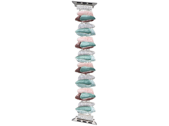 Neue Armbänder für die Smartwatch GlacierX Gleam Cascade Stretch Bracelet Peony Blush für Apple Watch 38/40/41mm Rosa-Grün