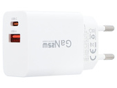 Nová síťová nabíječka Encore Energy GaN QC PD USB-A 18W USB-C 25W MD-2583R + kabel 2x USB-C 100cm