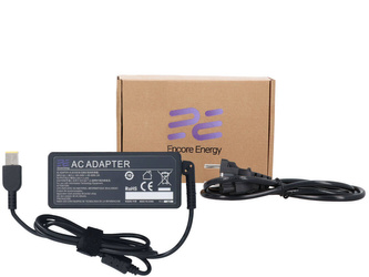 Chargeur pour ordinateur portable Lenovo neuf 65W, prise rectangulaire Slim Tip.