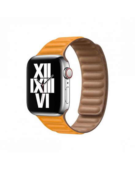 Original Apple Watch - Bracelet cuir California Poppy 40mm S/M