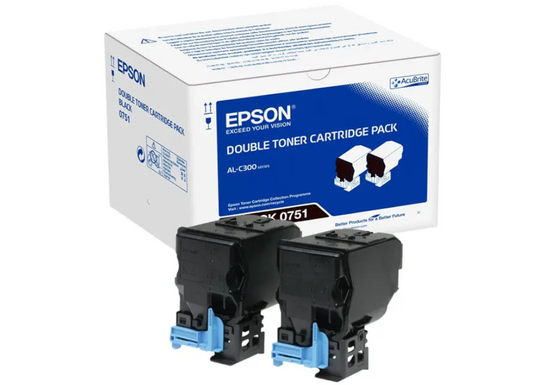 New Epson Toner Two-Pack C13S050751 Black