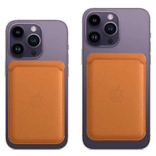 Original Apple iPhone Leather Wallet Golden Brown with MagSafe