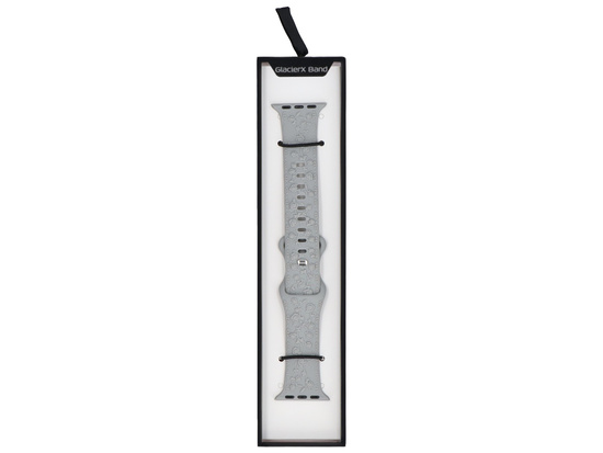 Nuovo cinturino per smartwatch GlacierX Silicone Textured Stone Gray per Apple Watch 38/40/41mm Grigio