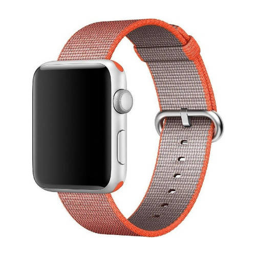 Original Apple Watch Woven Nylon Space Orange / Anthracite 42mm Strap in sealed package