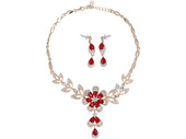 Ensemble de bijoux Conte Rouge, collier + boucles d'oreilles