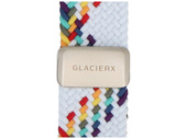 New GlacierX Braided Magnetic Buckle Prism Stripes strap for Apple Watch 38/40/41mm White-Rainbow