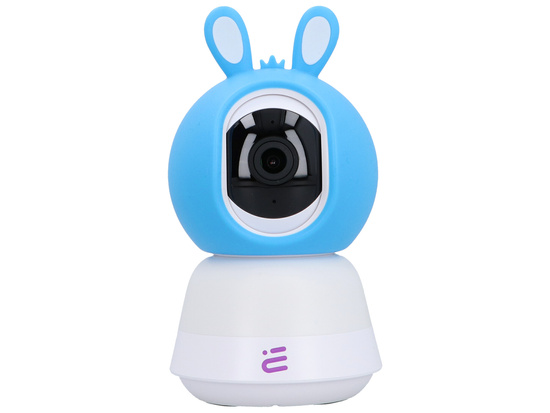 Nueva cámara inteligente para bebés WiFi rotativa FHD con alarma de cuna + monitor Encore View Baby Guard Blue