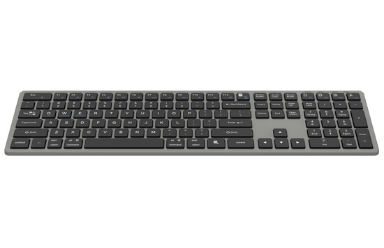 New Wireless Keyboard Triadyn PROTEUS Bluetooth 2.4GHz 4-Device Office Slim Battery Gray
