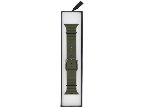 GlacierX Silicone Grooved Dark Olive Green strap for Apple Watch 42/44/45/49mm Green
