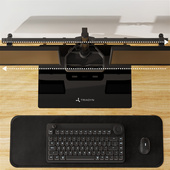 Ensemble Triadyn Support de Bureau DuoBase pour Deux Moniteurs Téléviseurs 13-27" + Support de Bureau FlexMount pour Moniteur Téléviseur Unique 13-34"