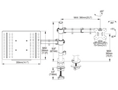 Nuovo Supporto da Scrivania Triadyn DuoMount per Monitor e Laptop Ergonomico Regolabile Rotante TRD-BLK-2ST-13"-32"