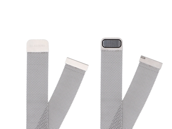 Neue Armband für Smartwatch GlacierX Milanese Magnetic Strap Silver mesh Silber 22mm