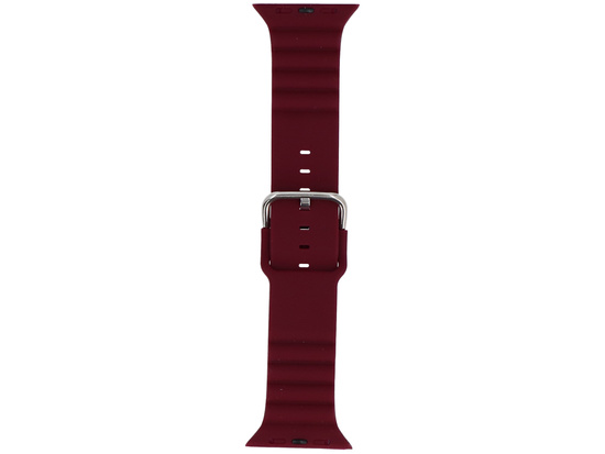 Bracelet pour smartwatch GlacierX Silicone Grooved Burgundy pour Apple Watch 42/44/45/49mm Bourgogne
