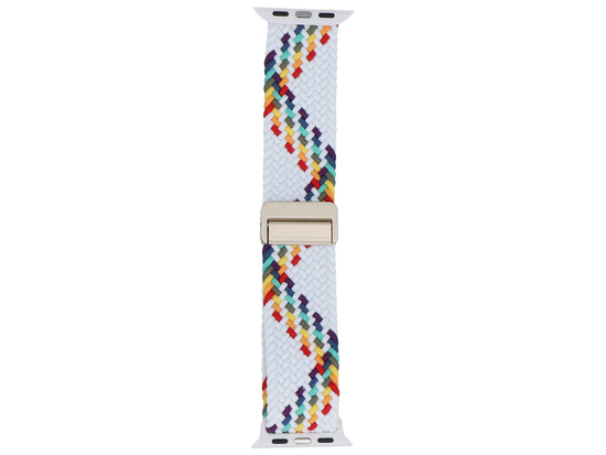 Новий ремінець GlacierX Braided Magnetic Buckle Prism Stripes для Apple Watch 38/40/41mm Біло-райдужний