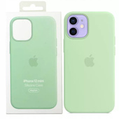 Coque en silicone originale Apple iPhone 12 Mini Pistache