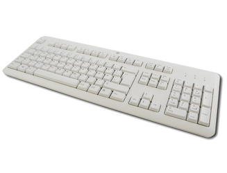 Nouveau Clavier de Bureau HP KU-1156 USB QWERTY/QWERTZ Gris + autocollants