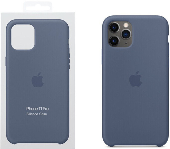 Custodia in silicone originale iPhone 11 Pro Alaskan Blue