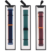 Set di cinturini per smartwatch GlacierX Grip Strap Nylon Prugna + Fibbia Magnetica in Silicone Verde Foresta + Grip Strap Nylon Blu Oceano 22mm