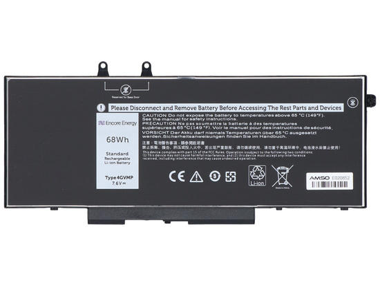 Nuova batteria Encore Energy per Dell Latitude 5400 5410 5500 5510 68Wh 7.6V 8940mAh 4GVMP
