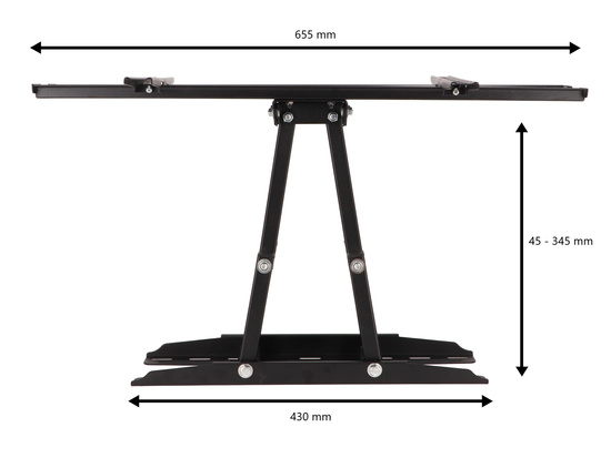 Nový nástěnný držák na televizor monitor PLA67-466 37-70" 75x75 100x100 200x200 400x400 600x400 TV černý