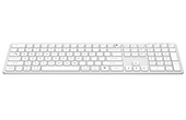 Neue drahtlose Tastatur Triadyn PROTEUS Bluetooth 2.4GHz 4-Geräte Bürotastatur Slim Akku Silber