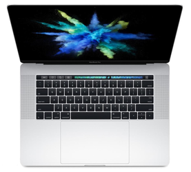 Apple MacBook Pro A1707 2017 Silver i7-7700HQ 16GB 256GB SSD 2880x1800 Radeon Pro 555 Classe A- MacOS Big Sur