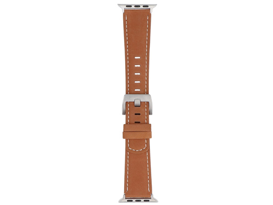 Nouvelle sangle pour smartwatch GlacierX Classic Leather Brown dédiée à l'Apple Watch 42/44/45/49mm.