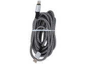 New Encore Energy USB-C Lightning 3A cable QC PD 27W for charging and data transfer 300 cm braided black and white EE118-CL