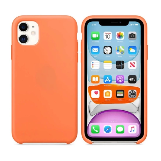 Custodia in silicone originale Apple iPhone 11 Vitamina C Arancione