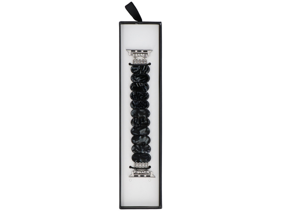 New GlacierX Resin Stretch Bracelet Onyx Vein for Apple Watch 38/40/41mm Black