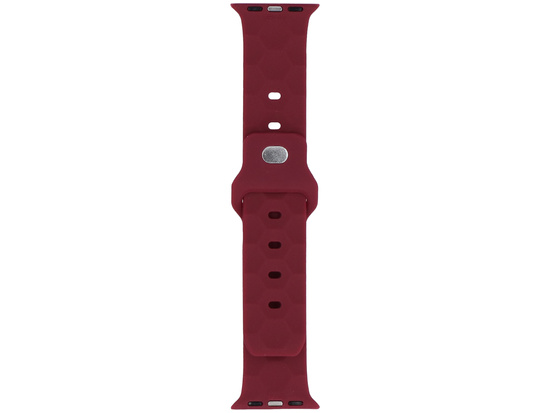 Bracelet pour smartwatch GlacierX Silicone Rhombille Bourgogne pour Apple Watch 38/40/41mm Bordeaux