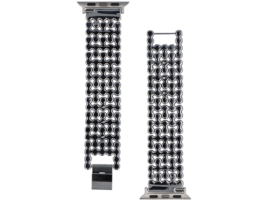 Nouveau bracelet pour smartwatch GlacierX Zirconia Grid Bracelet Silver pour Apple Watch 38/40/41mm Argenté