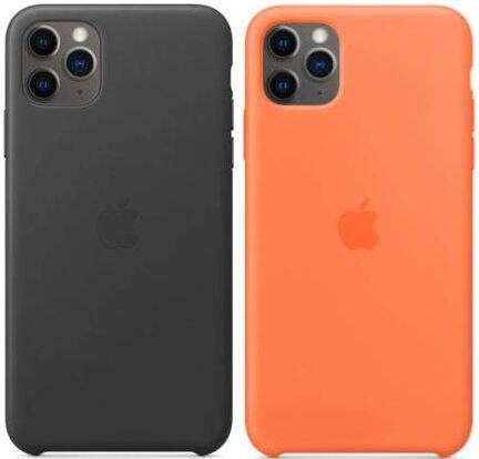 Original Case Leather Apple iPhone 11 Pro Max Black + Original Silicone Case Apple iPhone 11 Pro Max Vitamin C