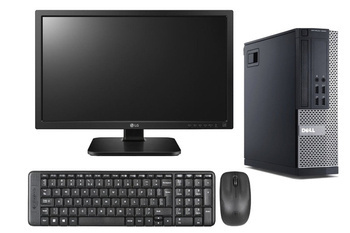 Dell 9020 SFF Computer Kit i5-4570 8GB 240SSD Windows 10 Professional + LG 24MB37PM + Logitech MK220 + Cabling