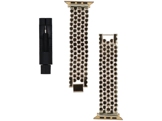 Neue Armbanduhr GlacierX Hex Grid Bracelet Gold für Apple Watch 42/44/45/49mm Gold