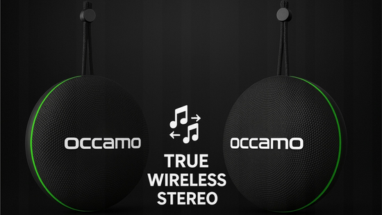 Nouveau haut-parleur Bluetooth portable Occamo Thunder 10W étanche IPX7 noir-vert