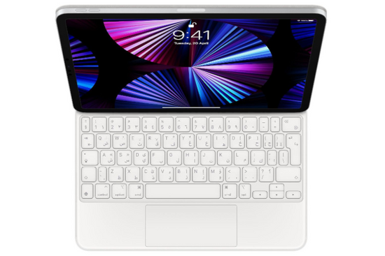 Nová originální klávesnice iPad Pro Magic Keyboard White 11'' Arabská