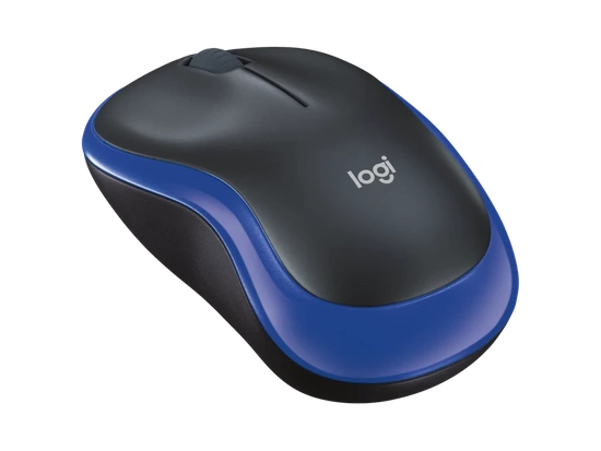 Neue Logitech M185 Drahtlose Schwarz-Blau NANO USB Maus
