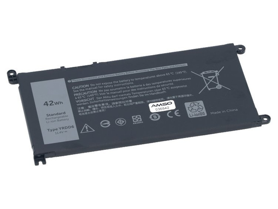 Nouvelle batterie pour Dell Inspiron 5481 5482 5485 5488 5491 5493 5584 5590 5593 42Wh 11.4V 3500mAh YRDD6