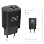 Cargador de pared nuevo Encore Energy PD 3.0 Quick Charge 4.0 USB-A USB-C 30W Cargador USB rápido