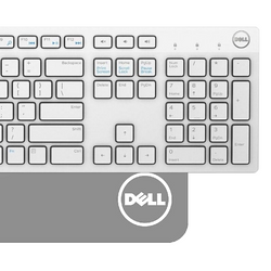 Nouveau Clavier Dell QuietKey KB216 Blanc USB + Autocollants OEM