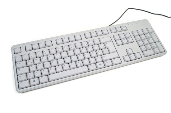 Klávesnice kancelářská Dell KB212 USB QWERTZ/AZERTY šedá