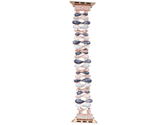 Nuovo bracciale per smartwatch GlacierX Gleam Bow Stretch Bracelet Ocean Blush per Apple Watch 38/40/41mm Blu-Rosa