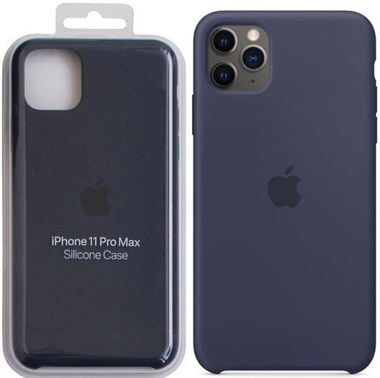 Originální silikonové pouzdro Apple iPhone 11 Pro Max Midnight Blue