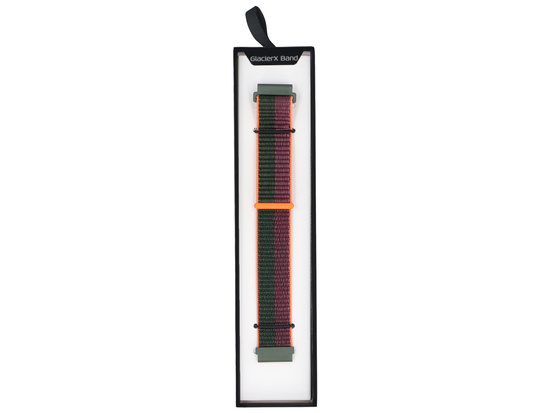 Neues Armband für die Smartwatch GlacierX Grip Strap Nylon Forest Plum Grün-Lila 22mm