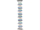 New GlacierX Gleam Cascade Stretch Bracelet Sweet Candy for Apple Watch 38/40/41mm Silver-Pastel.